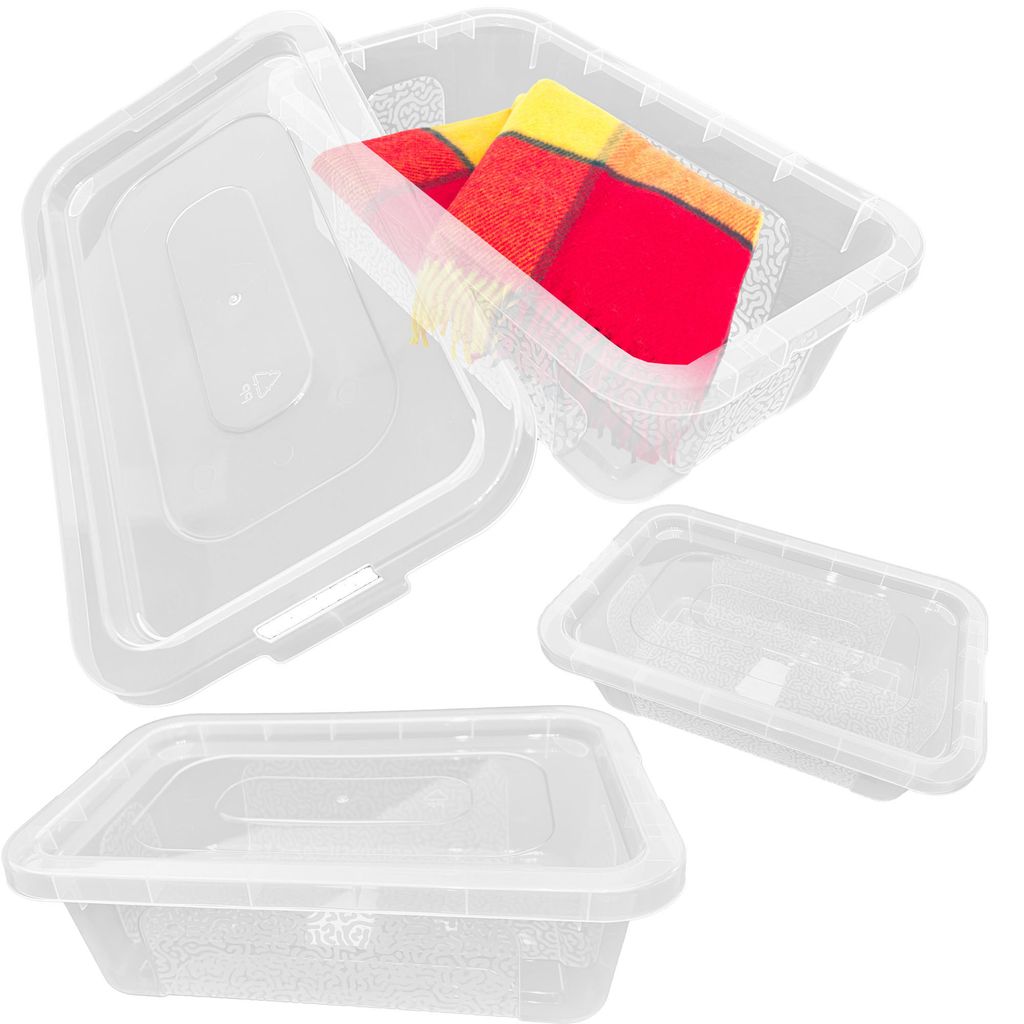 Aufbewahrungsbox Mit Deckel Kunststoffbehälter Container Produktbild 2