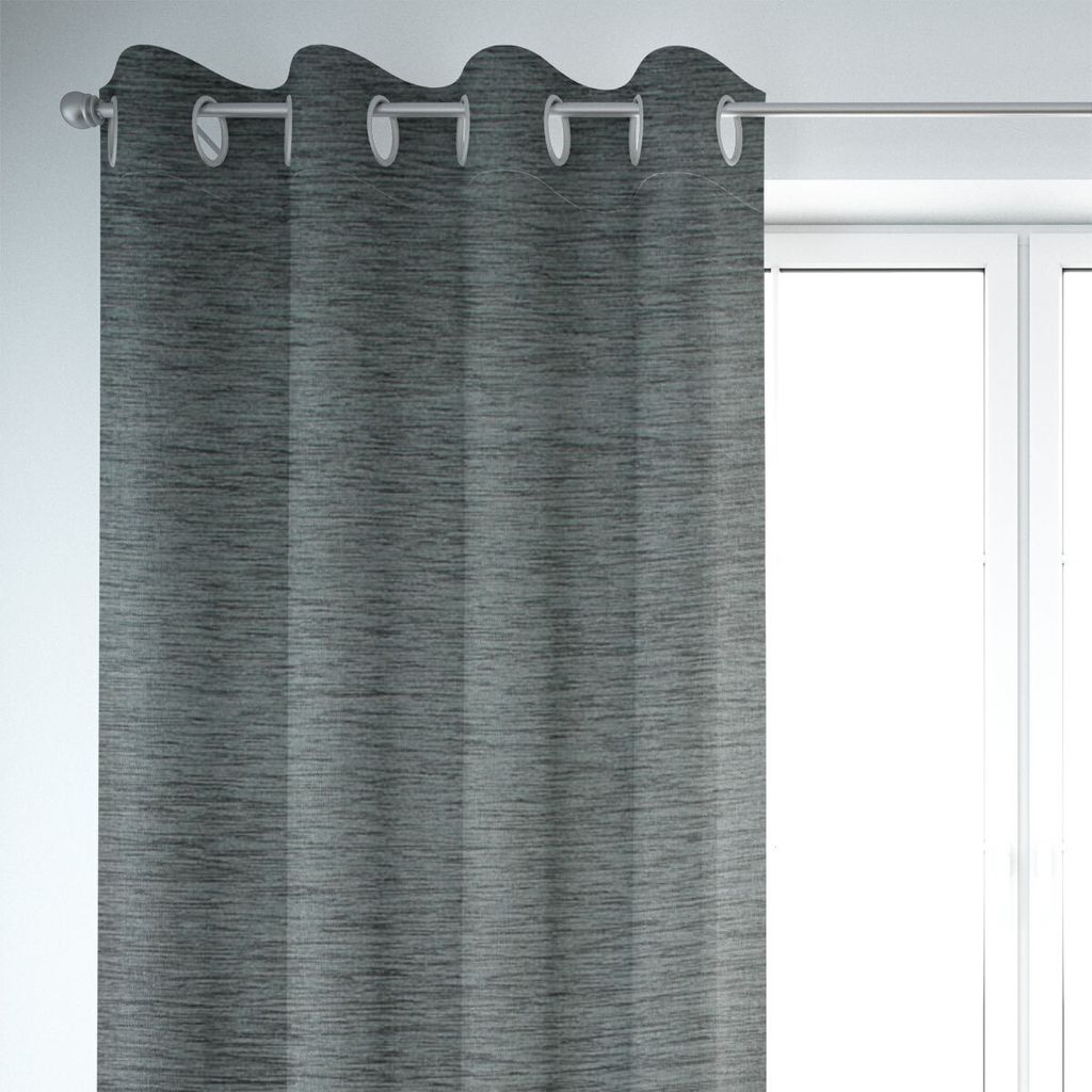 SCHÖNER LEBEN. Thermovorhang blaugrau 245cm Aufhängung Ösen