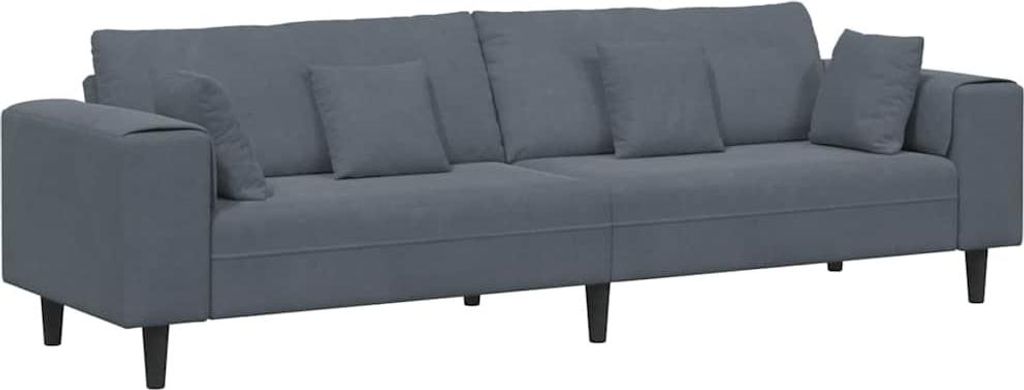vidaXL Sofa Dunkelgrau 250 x 77 x 76 cm Samt