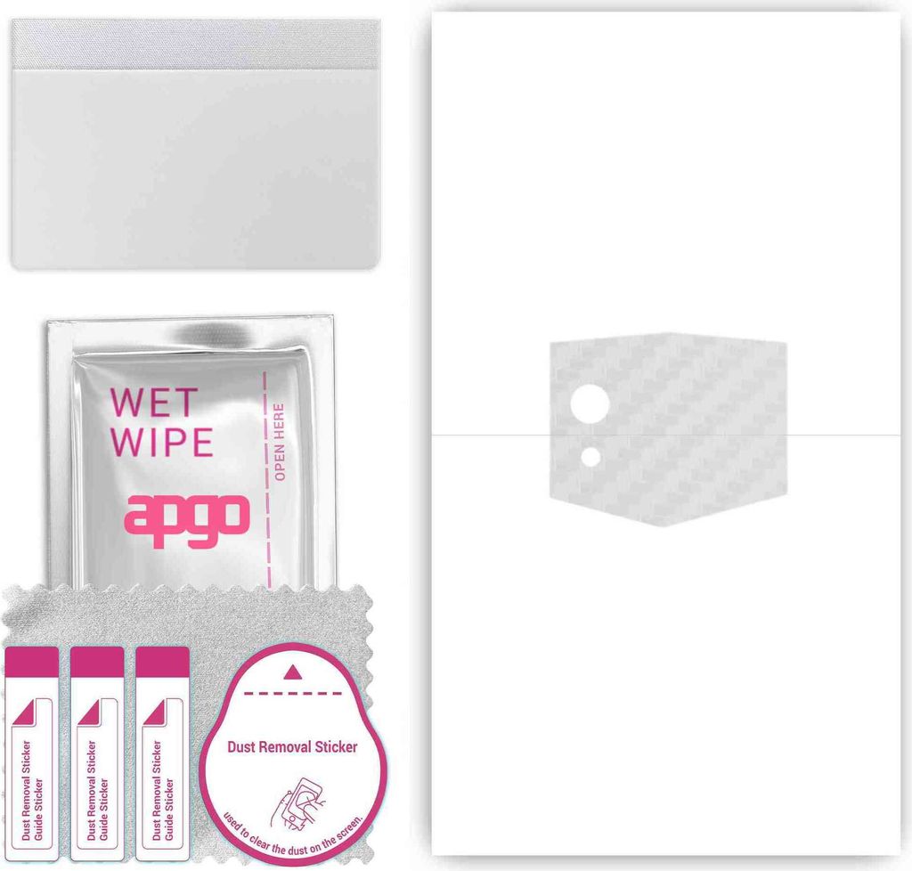 apgo Rückseite Schutzfolie, Skin, kompatibel mit Cubot Pocket 3, Hinten Displayschutzfolie aus Vinylfolie, kratzfest, einfache Montage - Transpare...