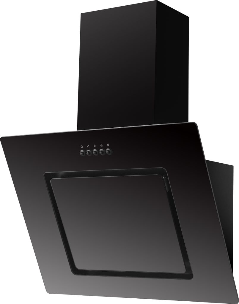 Dunstabzugshaube Schräghaube Kopffrei 60 cm Schwarz Produktbild 2