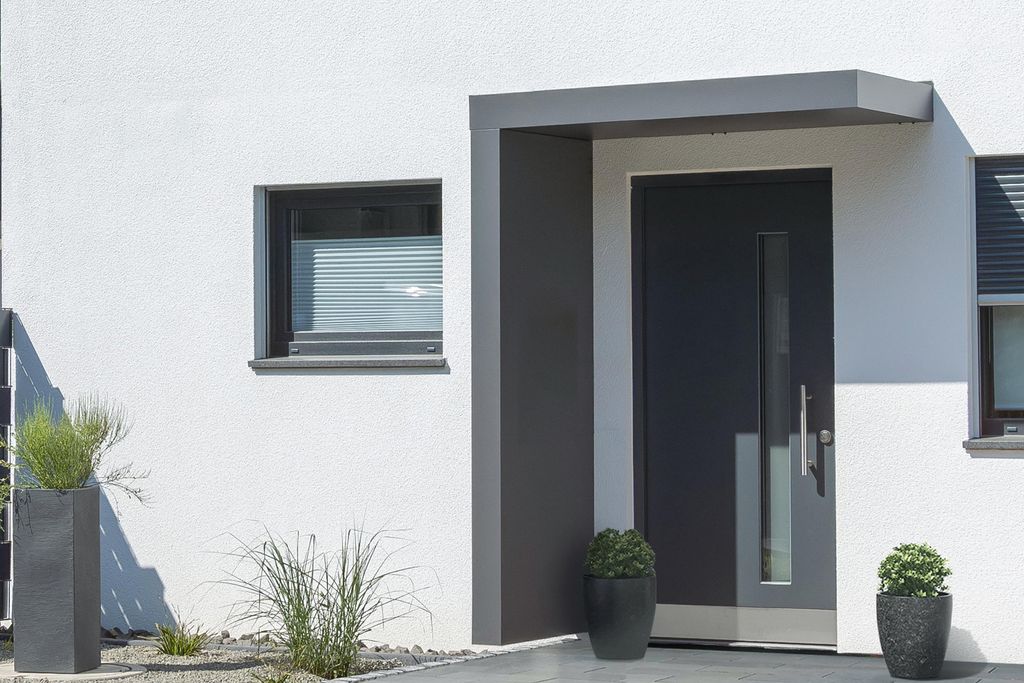 Gutta Rechteckvordach BS Plus 160 inkl. Seitenteil (neues Modell) Seitenteil links