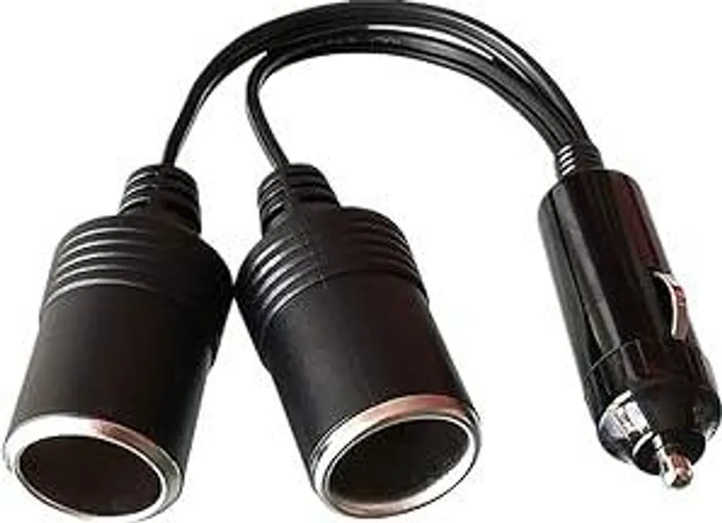 GTIWUNG Adattatore per accendisigari auto/moto Presa tripla Splitter, da 1 a 2 Presa accendisigari auto 12V/24V