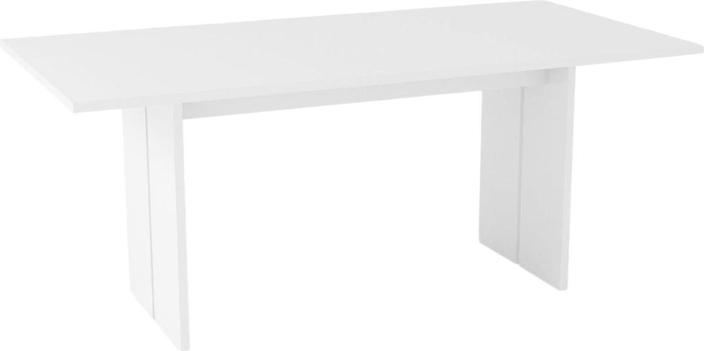 Esstisch Ddesogu, Rechteckiger Designtisch, Küchentisch, 100% Italy, cm 160x90h75, glänzend weiß