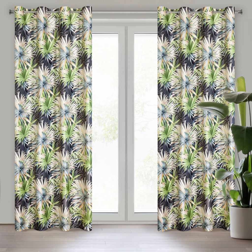 Vorhang VERONA GF grün 140x250 cm Ösen Ösenvorhang
