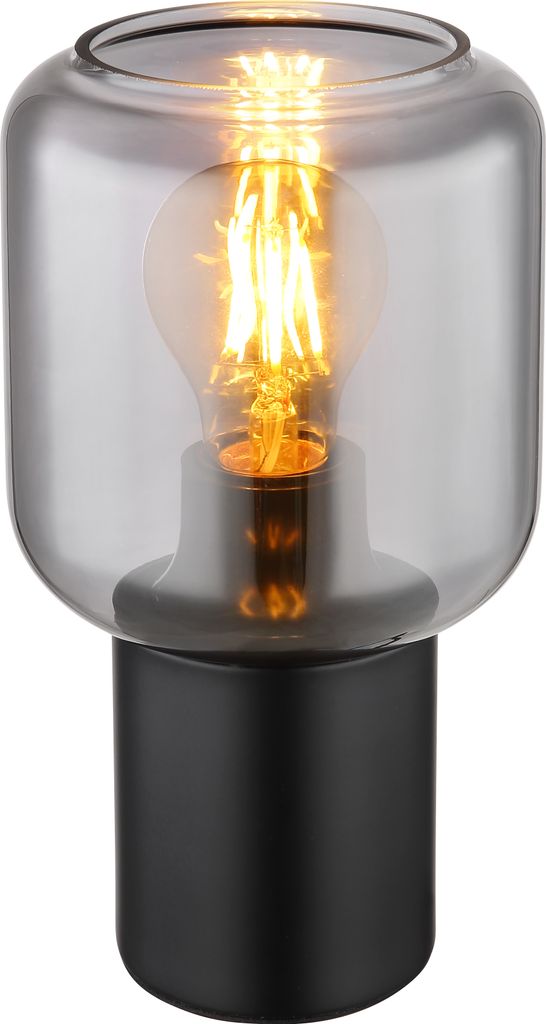 Globo Lighting Tischleuchte Metall schwarz matt, 1x E27