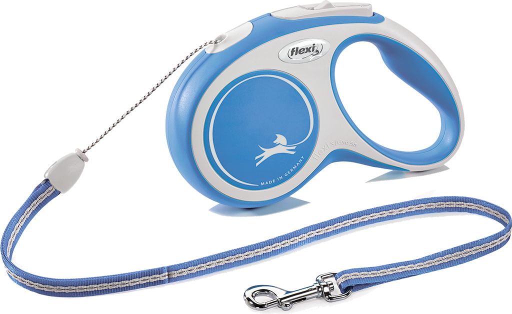 FLEXI Rollleine New COMFORT Seil - 8m, bis 12kg - blau Produktbild 5
