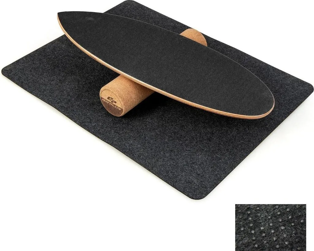 Planche d'équilibre en bois avec roue pour entraînement surf et fitness