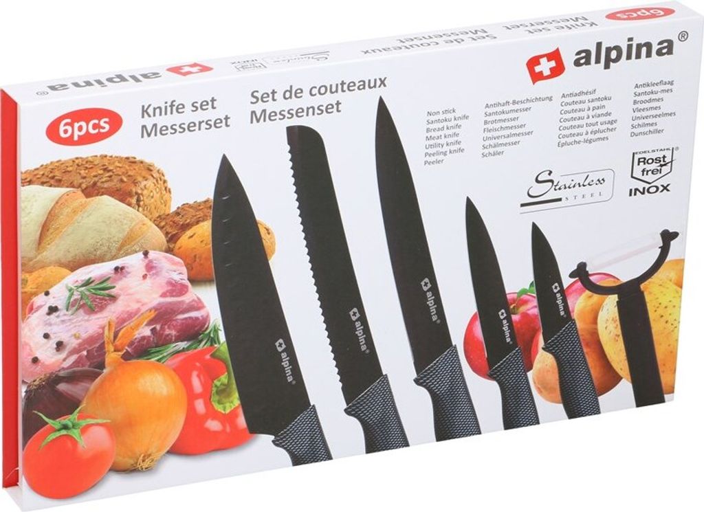 Set di coltelli Alpina 5 coltelli e pelapatate Immagine del prodotto 