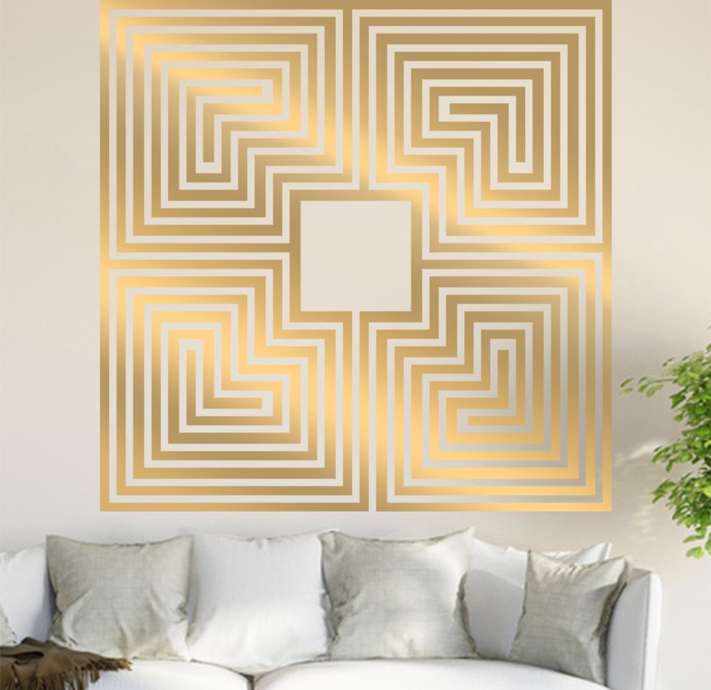 Römisches Labyrinth Wandtattoo in 6 Größen - Wandaufkleber Wall Sticker - Dekoration, Küche, Wohnzimmer, Schlafzimmer, Badezimmer