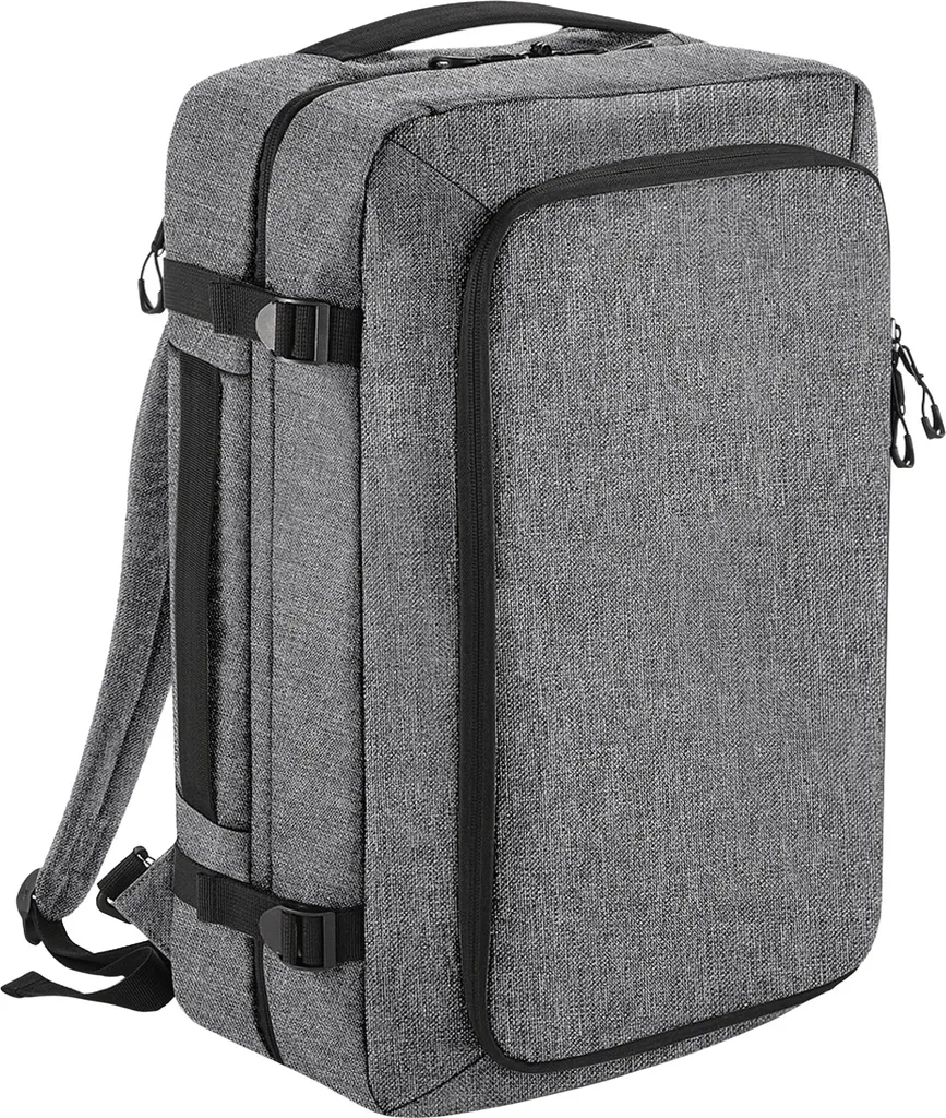 Valise cabine 2 roues 40 Litres - Bagage trolley robuste Gris chiné