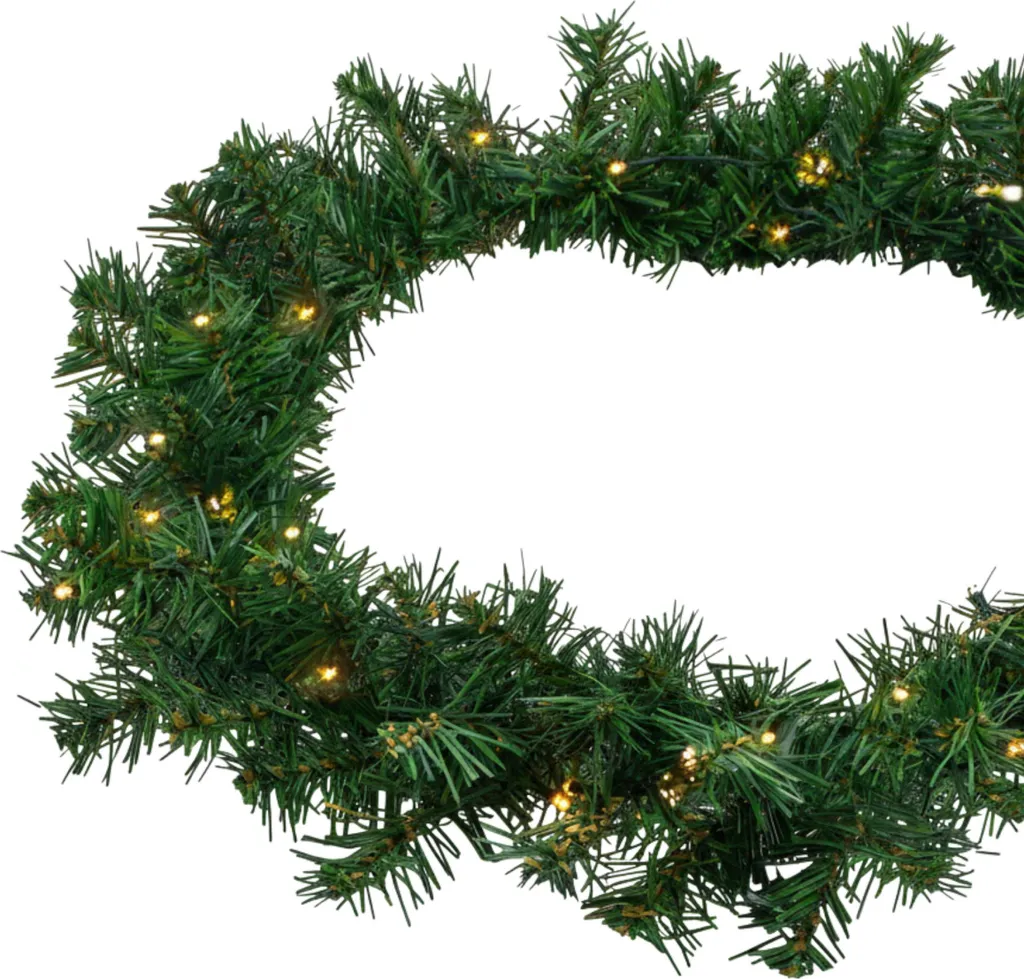 Guirlande Noël 8m à Piles - 600 Brins et 100 LED Blanc Chaud Timer