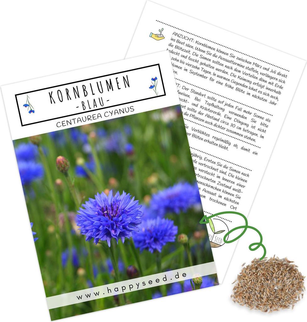 Kornblumen Samen (Centaurea cyanus) - Wunderschön Produktbild 