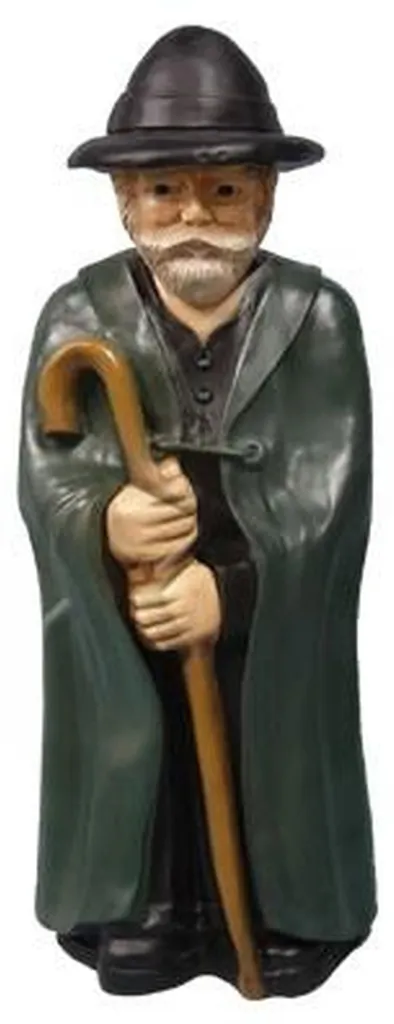 Statue Berger Jardin 95cm - Figure Décorative en Résine pour Extérieur