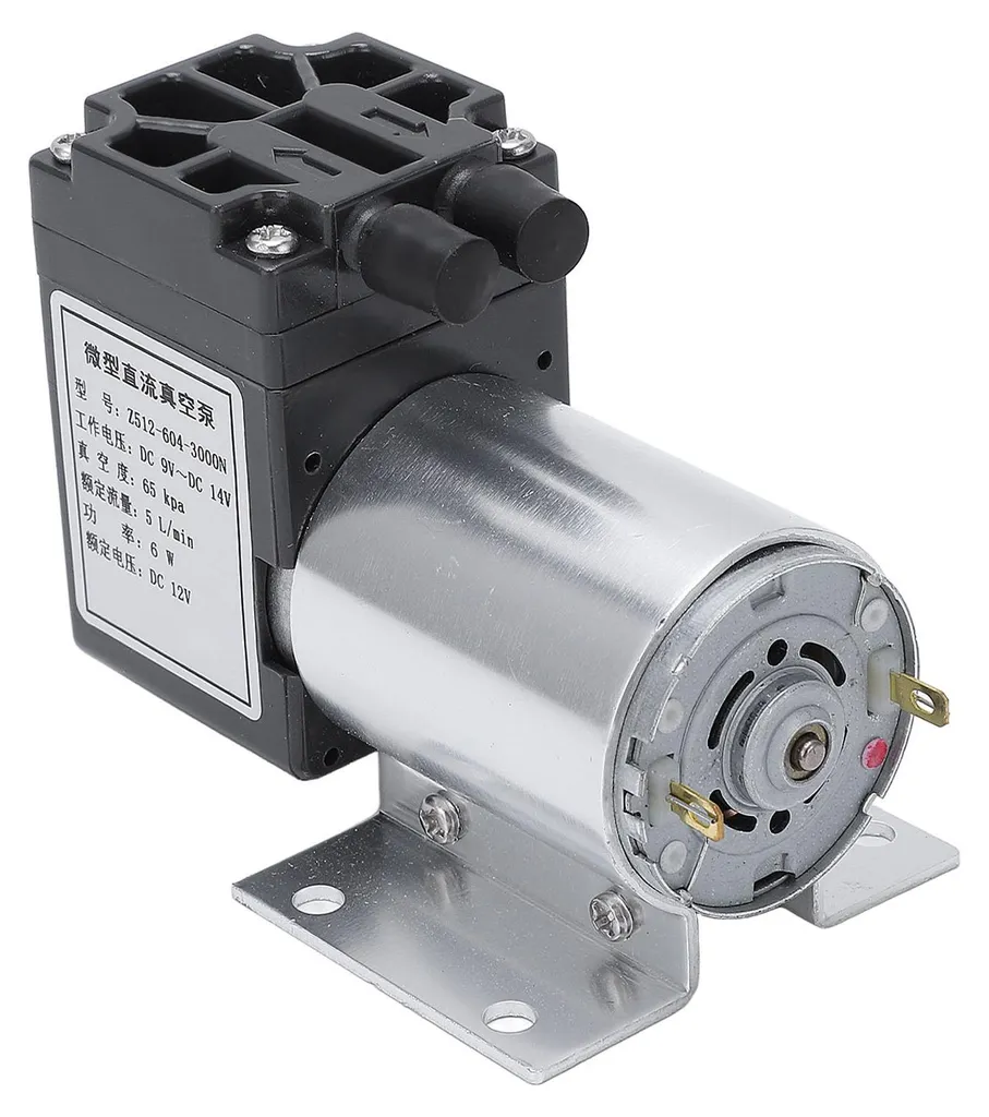 Mini-pompe à vide silencieuse DC 12V en ABS et aluminium robuste - V500