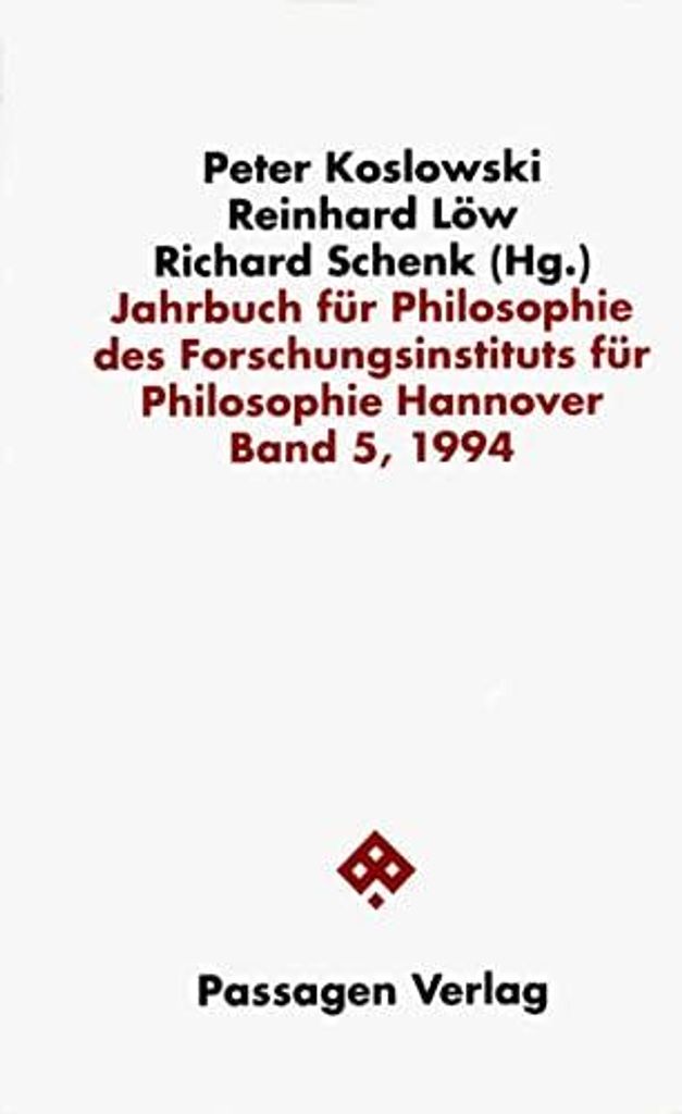 Jahrbuch für Philosophie V des Forschungsinstituts für Philosophie Hannover. 1994. | kolektiv