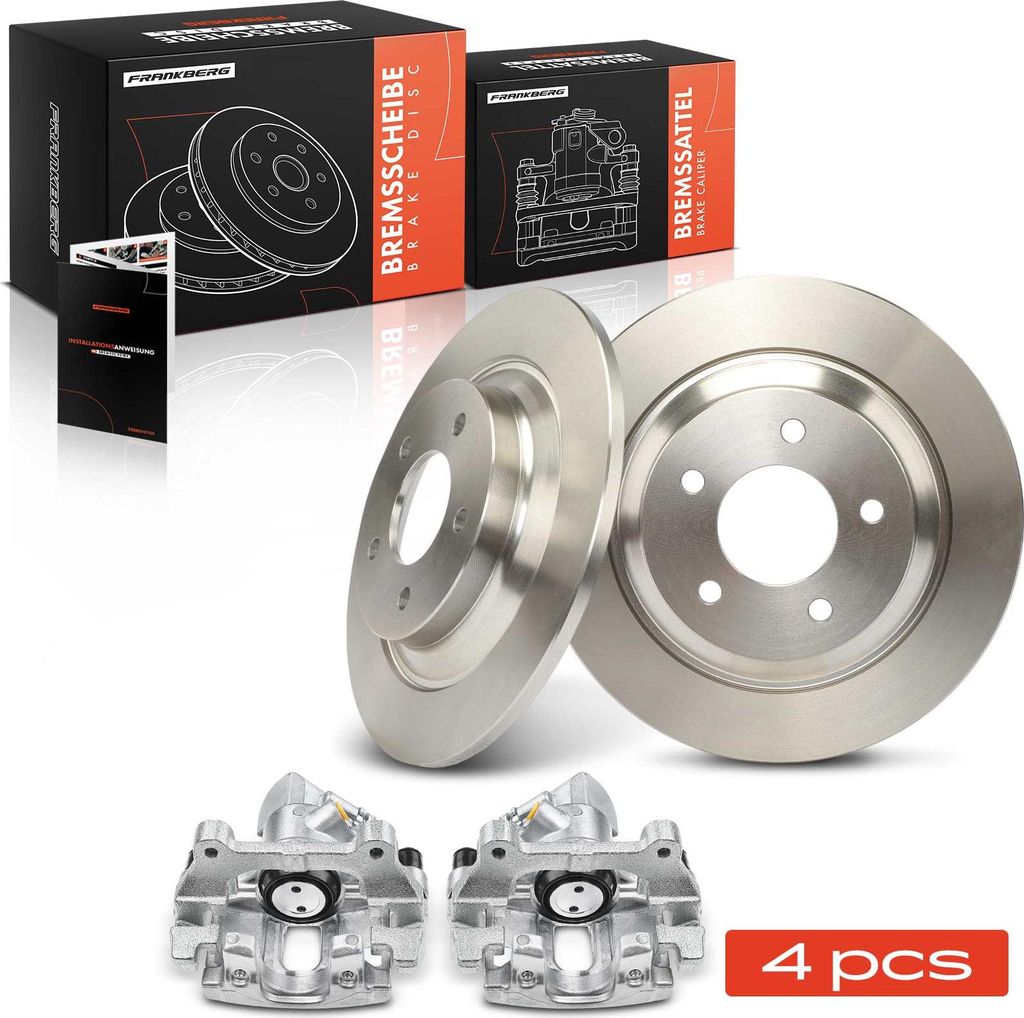 Frankberg 2x Bremssattel+2x Bremsscheiben Hinten für Mazda 5 CR19 1.8L 2.0L 2005-2010