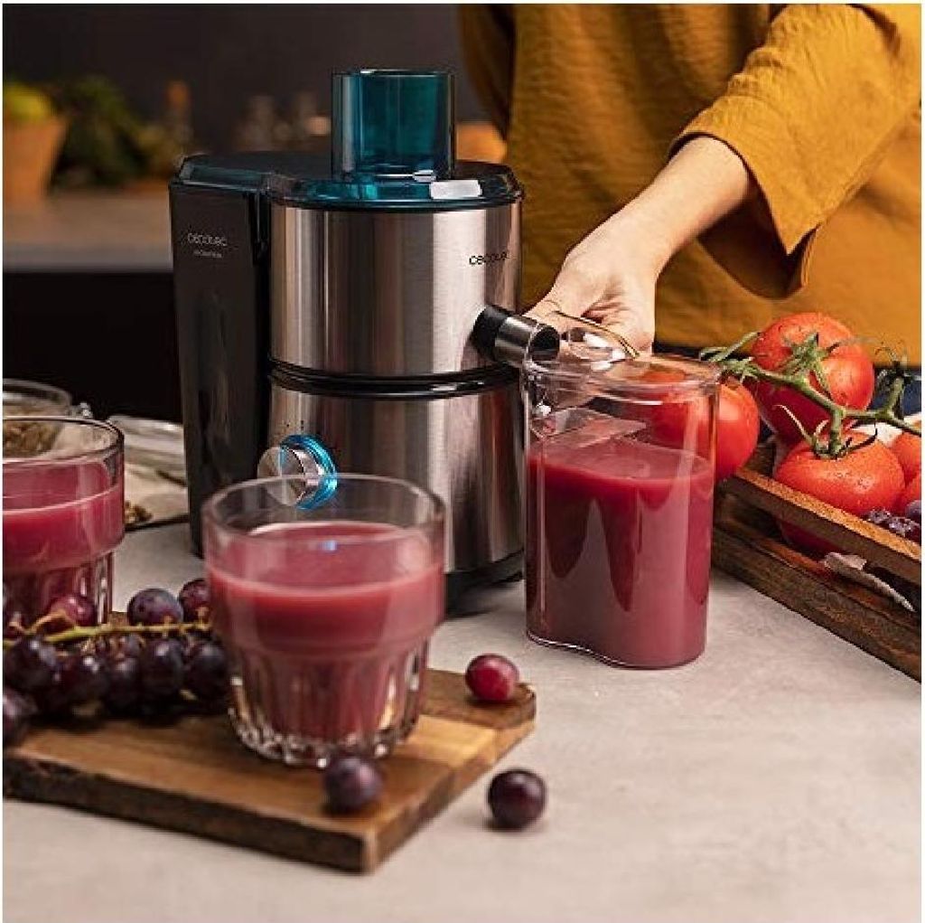 Cecotec Entsafter Juice&Fresh 400 Titan Schwarz Vitesse 20000 U/min Kleines Küchengerät