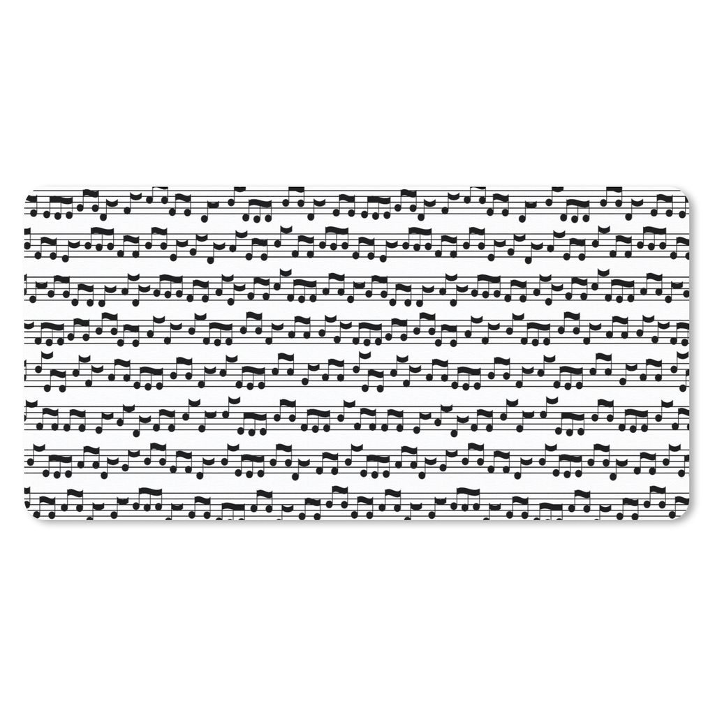 MuchoWow Schreibtischunterlage Musik - Patterns - Musiknoten 80x40 cm - XXL Mauspad - Gaming Mauspad