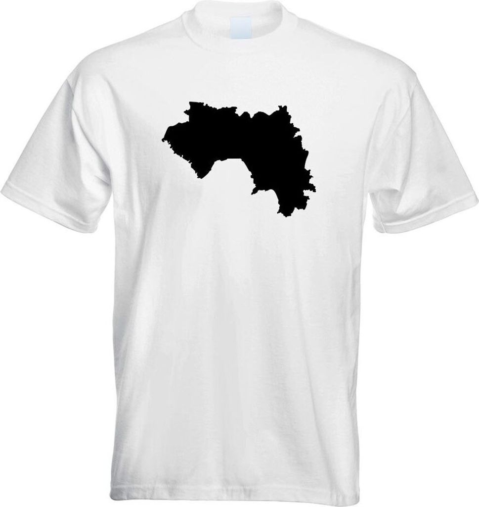 Kiwistar - T-Shirt - Weiss - Guinea Umriss Kontur Herren Funshirt Bedruckt Design Sprüche Spruch Motive - mit Motiv Bedruckt - Funshirt Design - S...