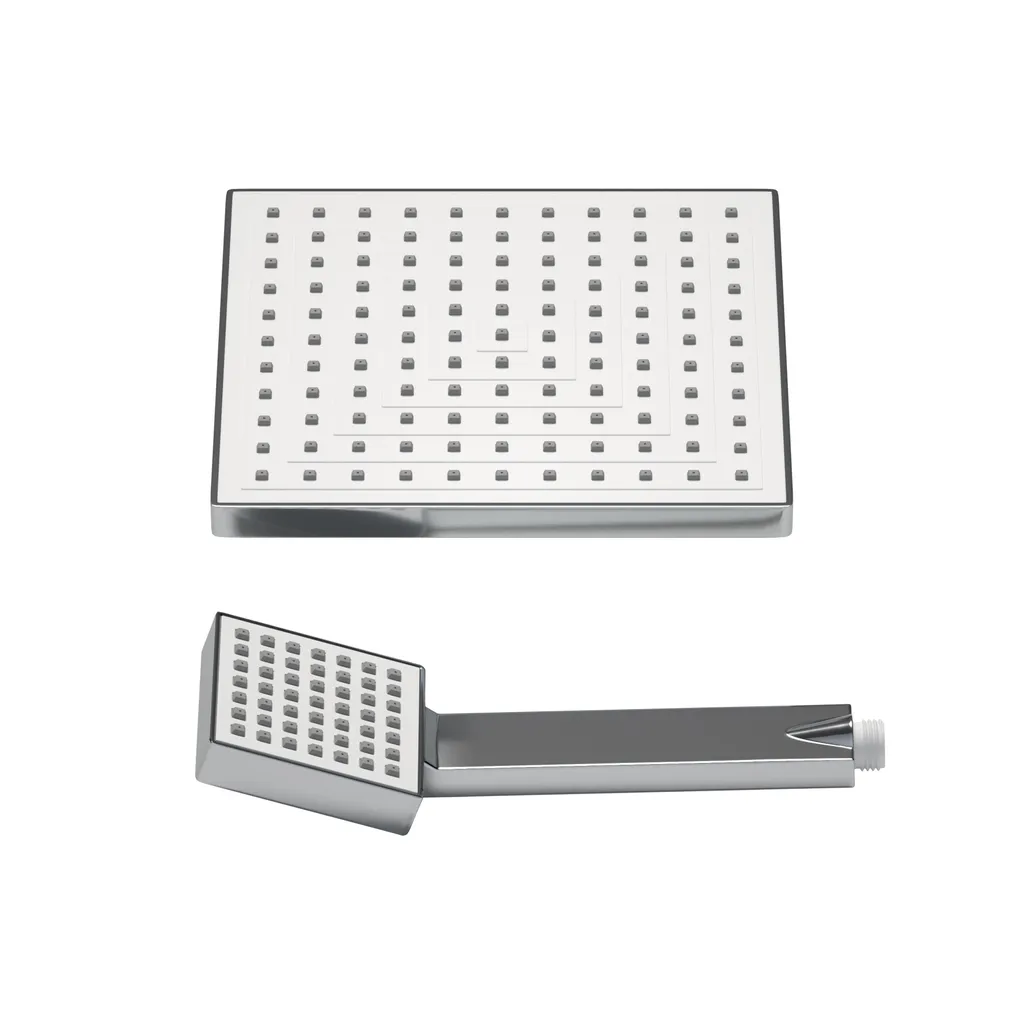 JOHO Soffione Doccia Quadrato ABS 20cm - Soluzione Anticalcare Cromo