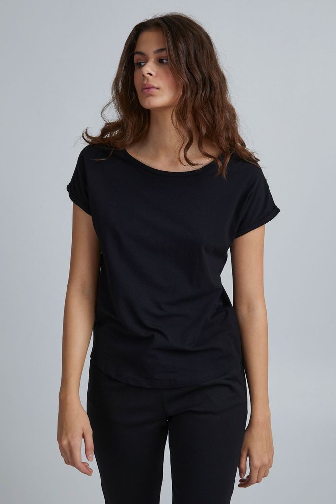 b.young BYPamila Damen T-Shirt Kurzarm Basic Shirt Rundhalsausschnitt kurze Ärmel mit Stretch Regular Fit