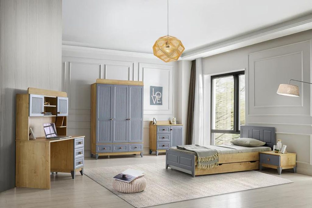 Set Kinderzimmer Gästezimmer Hotel Möbel Landhausstil Einrichtung 5-teilig