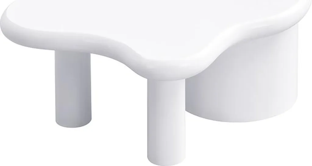 Table Basse de Salon Moderne Blanche - Table de Rangement en MDF de 97 cm - 7