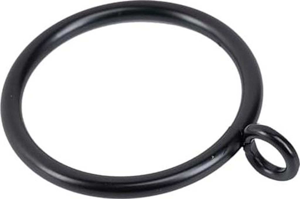 Vorhangringe mit Öse für Gardinenstangen, 50 mm Innendurchmesser, Metall, Vorhangringe, 24 Stück, Schwarz TXZWJZ