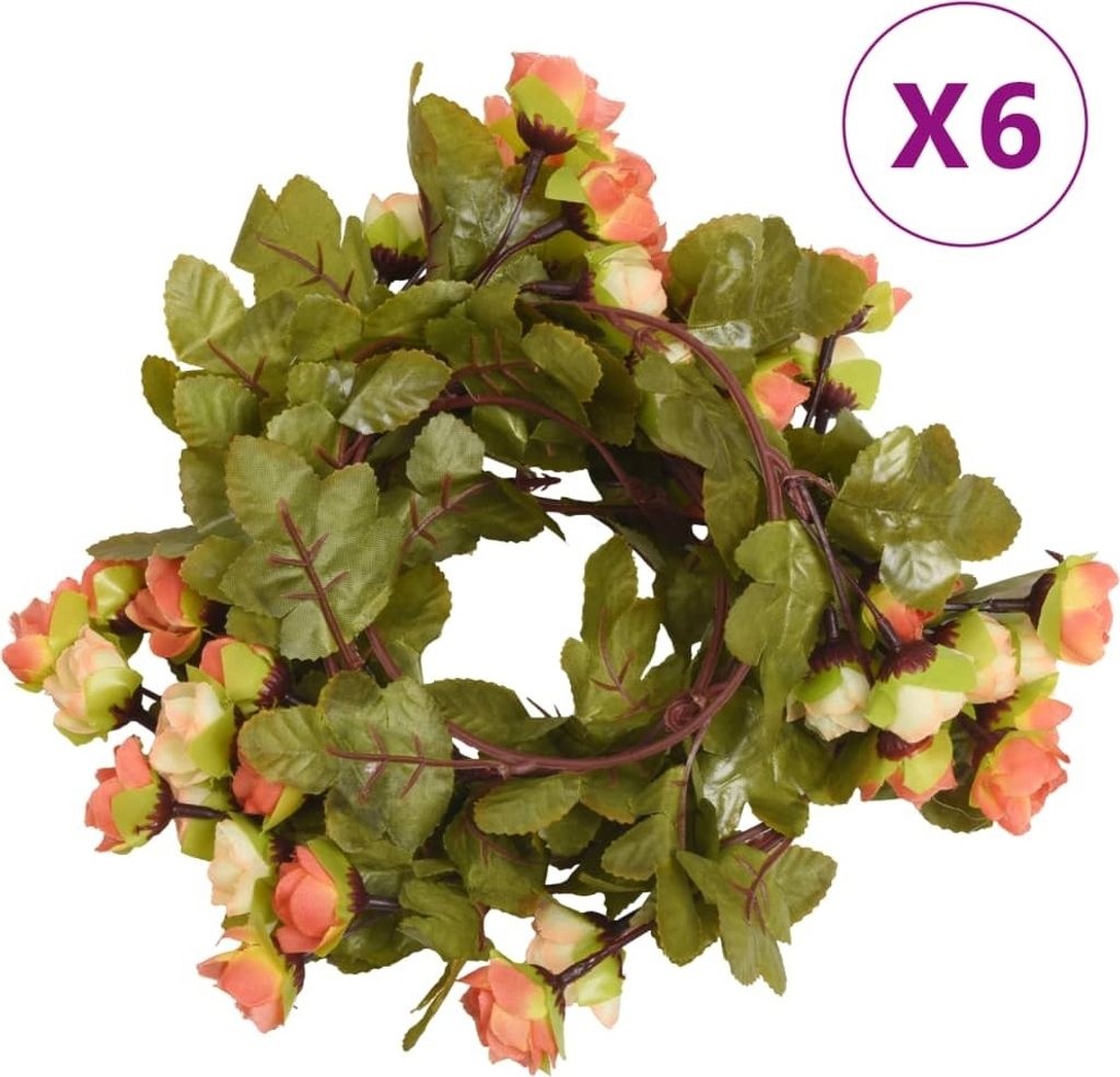 Weihnachtskränze Blumen 6 Stk. Sonnenuntargang 215 cm