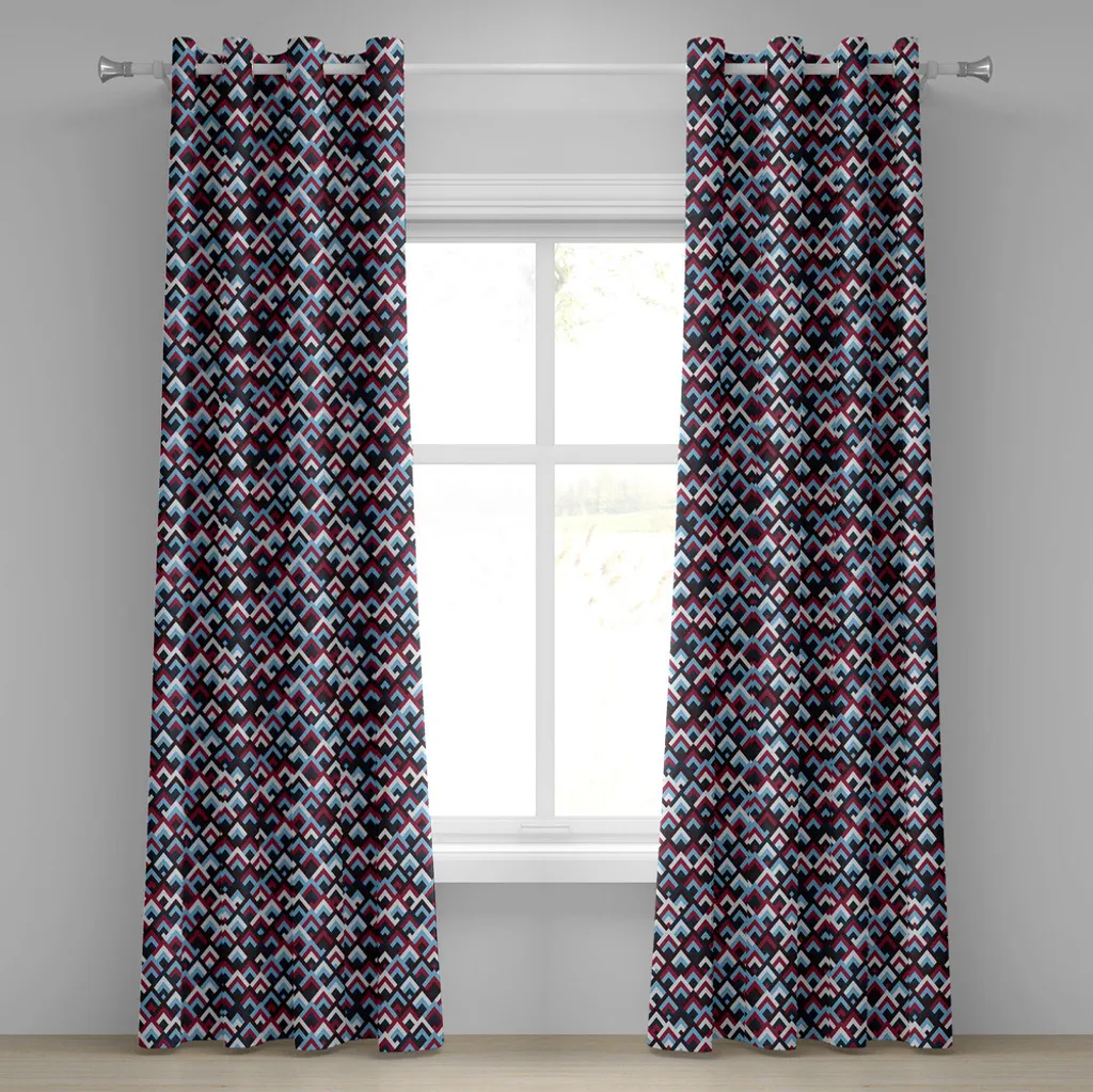 ABAKUHAUS Tenda Astratta Geometrica 280x175cm - Design Moderno Azzurro Marrone