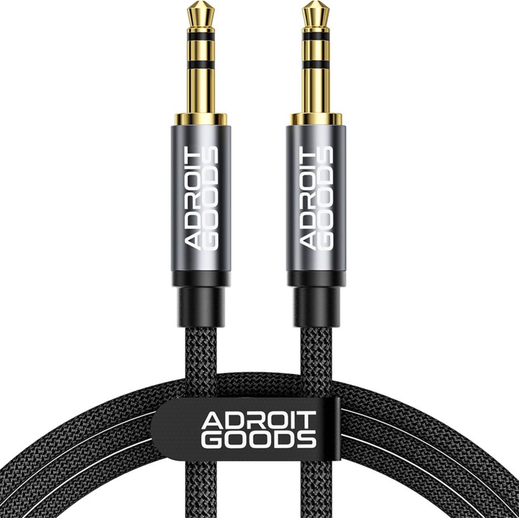 AdroitGoods AUX kabel 3,5 mm - Audio kabel - pozlacený - Obrázek produktu 