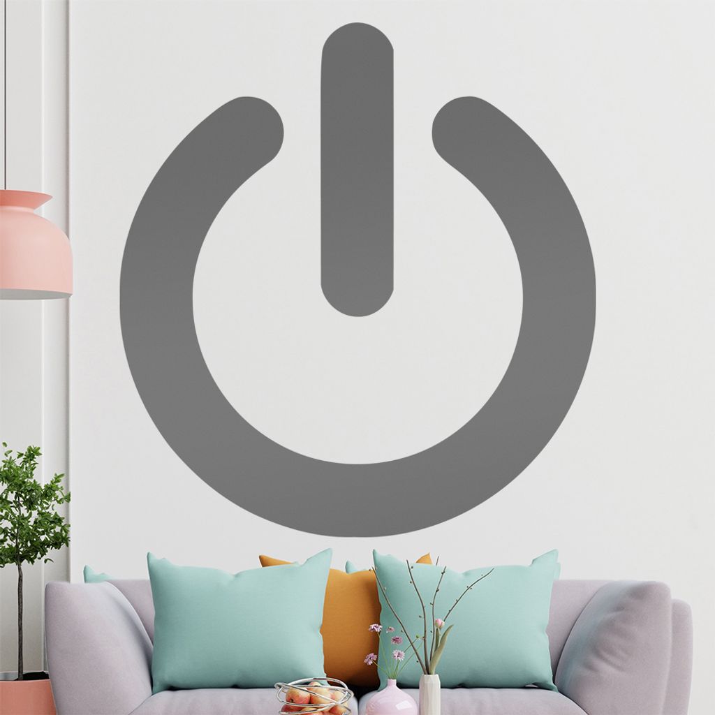 KIWISTAR On Off Button - Knopf Ein Aus Schalter Wandtattoo in 6 Größen - Wandaufkleber Wall Sticker - Dekoration, Küche, Wohnzimmer, Schlafzimme...