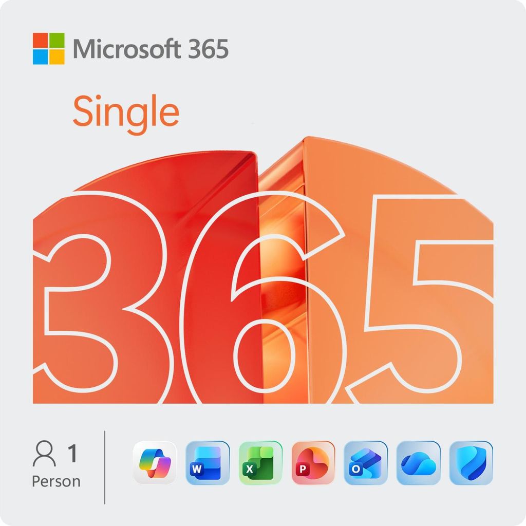 Microsoft Office 365 Single, Office-Paket, 1 Lizenz(en), 1 Produktbild 