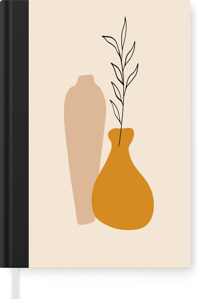 MuchoWow Notizbuch Tagebuch Haushaltsbuch Notebook A5 Pastell - Zeichnung - Pflanze - Notizblock - Notizheft - Notebook - Schreibblock - Papier