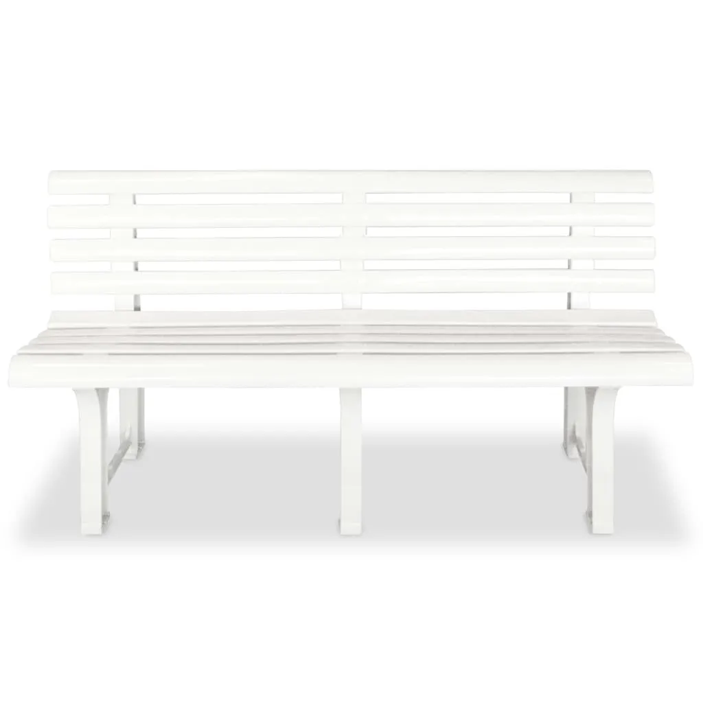 Panca Giardino SYFAX 145,5 cm in Plastica Bianca | Relax all'Aperto