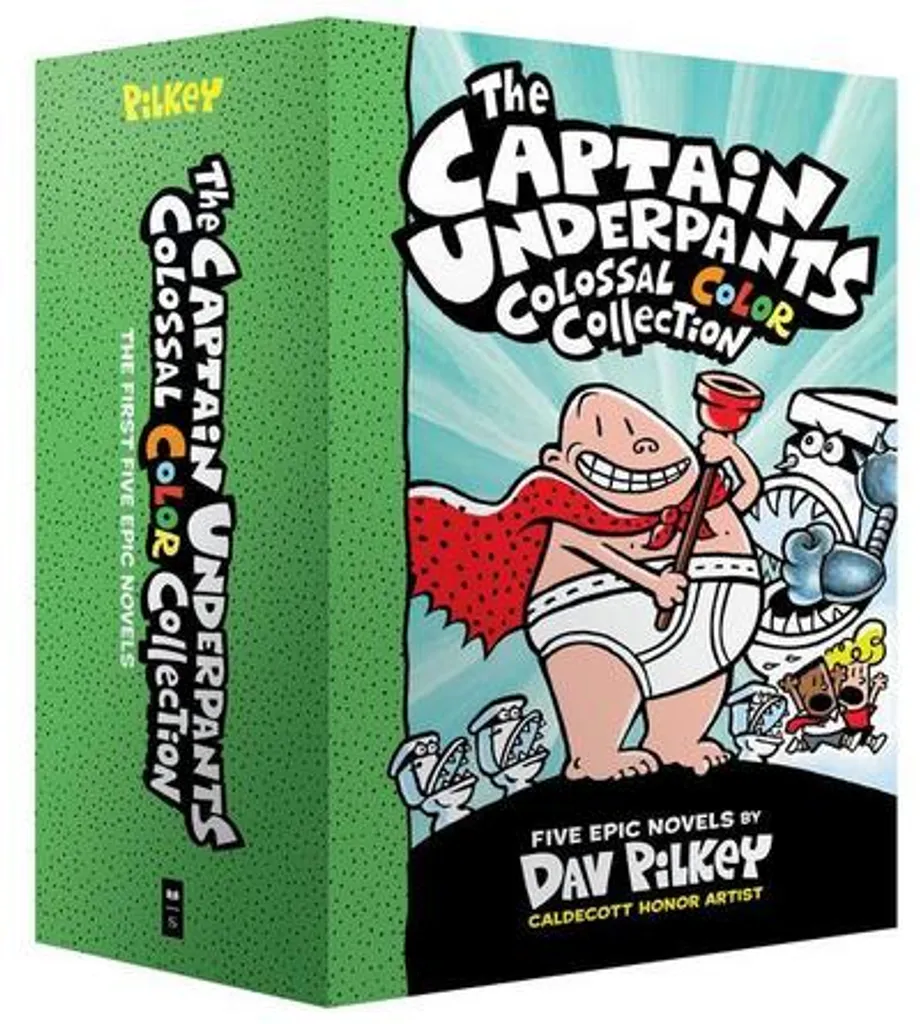 Coffret de 5 Livres Captain Underpants Collection Illustrée Couleur