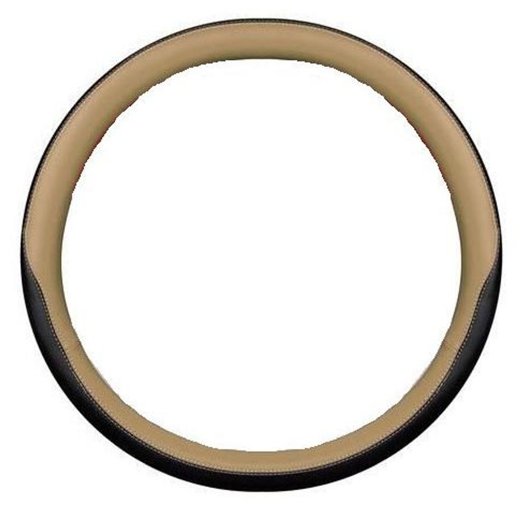 Copri volante universale in Pelle finta, beige-nero, per Immagine del prodotto 