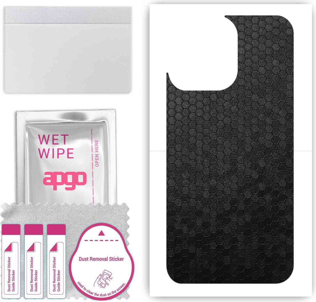 apgo Rückseite Schutzfolie, Skin, kompatibel mit Apple iPhone 14 Pro Max, Hinten Displayschutzfolie aus Vinylfolie, kratzfest, einfache Montage - ...