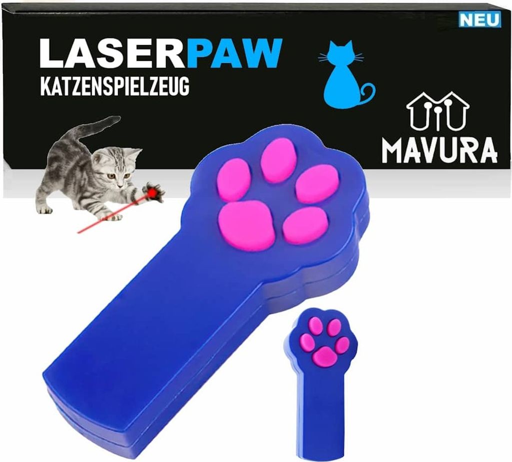LASERPAW Laserpointer Rot Katzenspielzeug Pfoten Design Laser Spiel Haustier