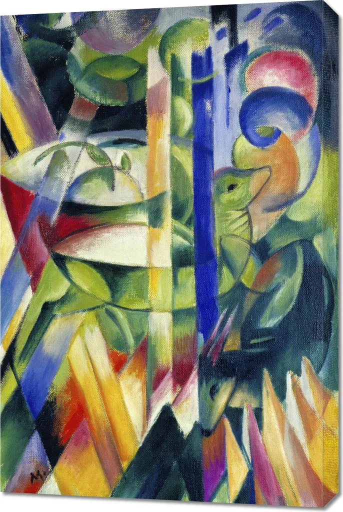 Quadro Vintage Le Caprette di Montagna 60x90 cm - Franz Marc Art