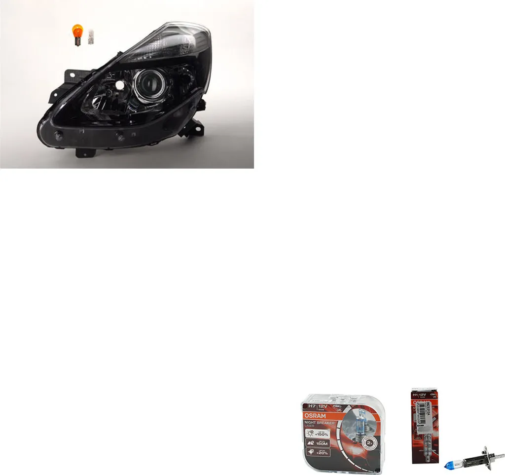 Kit Faro Renault Clio III Johns + Lampade Osram Laser 260603960R