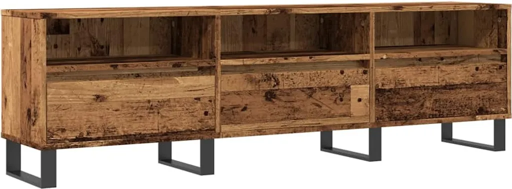 Mobile Porta TV Industriale 150cm Legno Vecchio e Ferro | vidaXL