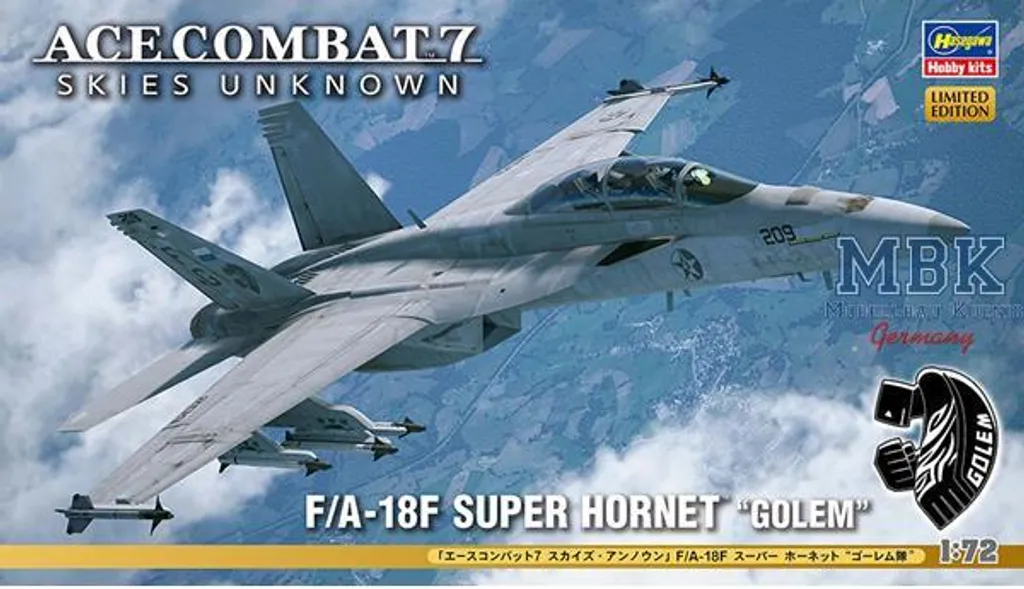Maquette à monter FA-18F Super Hornet Ace Combat 7 Hasegawa HAS52756