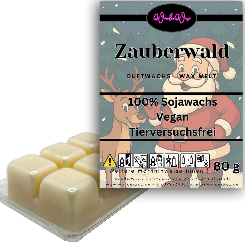 WonderWax Duftwachs Weihnachten Wax Melts für Duftlampe, 6 Würfel Duftmelt Wachsmelt Sojawachs Duftwachs Würfel für Raumdüfte, Wachs Duftöl W...