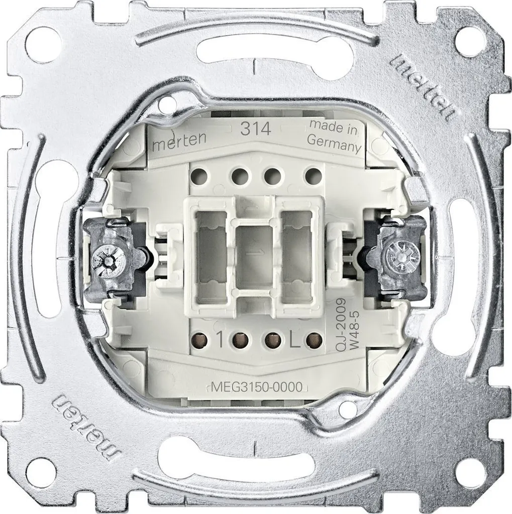 Bouton-poussoir ascenseur Merten MEG3050 contact NO 10A bornes à vis
