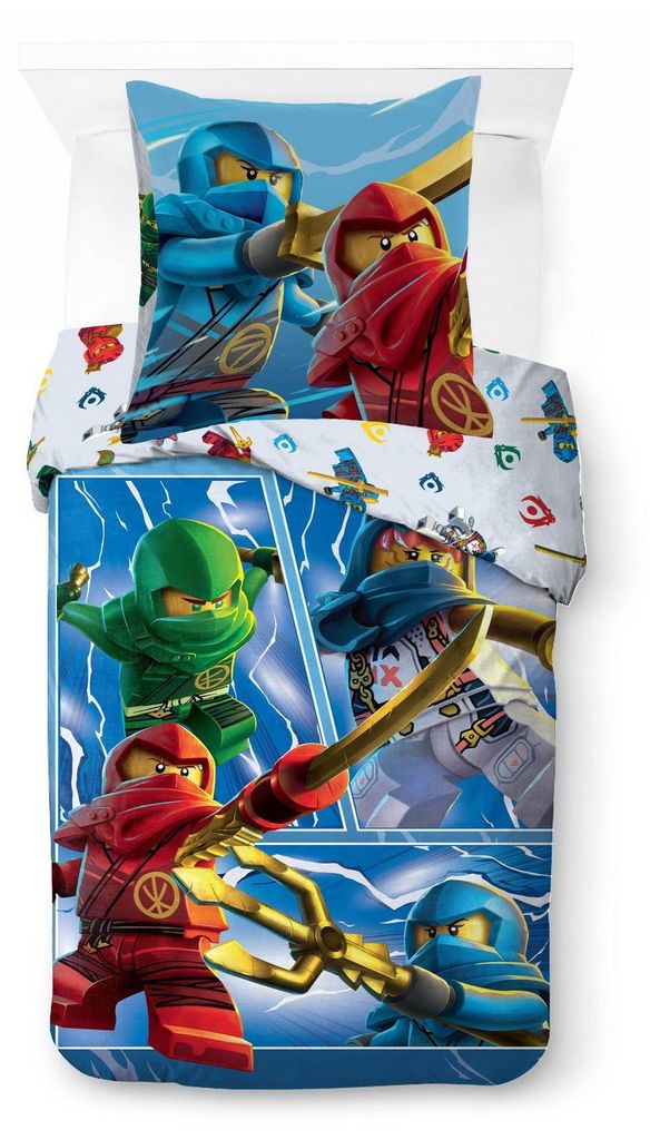Lego Ninjago "Warriors" - Wende-Bettwäsche-Set, 135x200 & Produktbild 