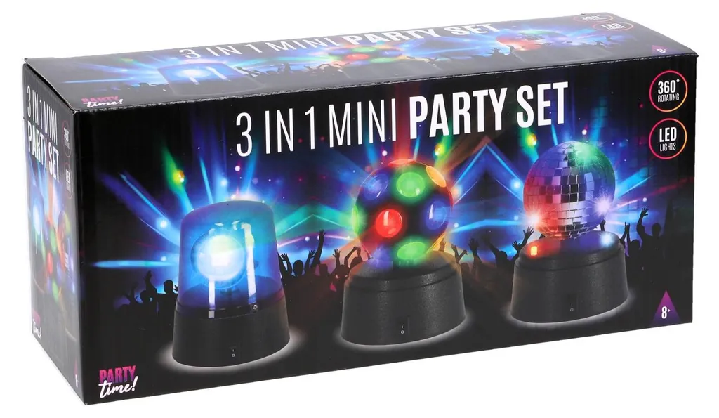 Kit éclairage d'ambiance anniversaire - 3 lumières disco pour fête privée