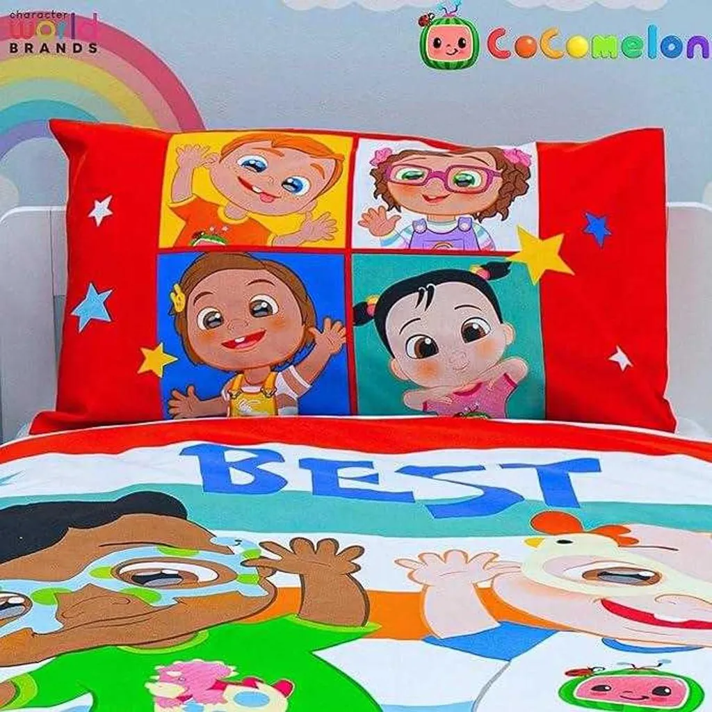 Linge de Lit Cocomelon TC134 Réversible : Confort et Entretien Facile