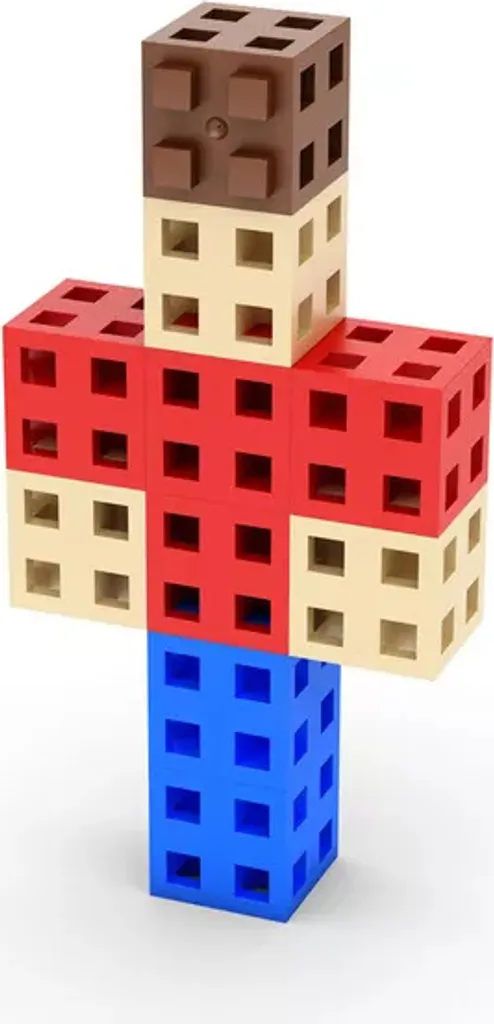Cubes de construction 50 pcs multicolores - Jeu d'éveil créatif - 11